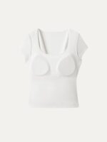 Smoothing Cowl Neck Ruched Bra Top - Image 6