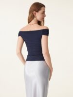 2Pcs Set Multi-wear Bra Top & Ruched A-line Midi Skirt - Image 7