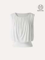 Round Neck Gathered Sleeveless Bra Top - Image 7