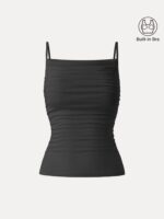 Adjustable Spaghetti Straps Side Ruched New Airy Bra Tank - Image 10