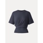 Crewneck Short Sleeve Tucked Tee - Image 14